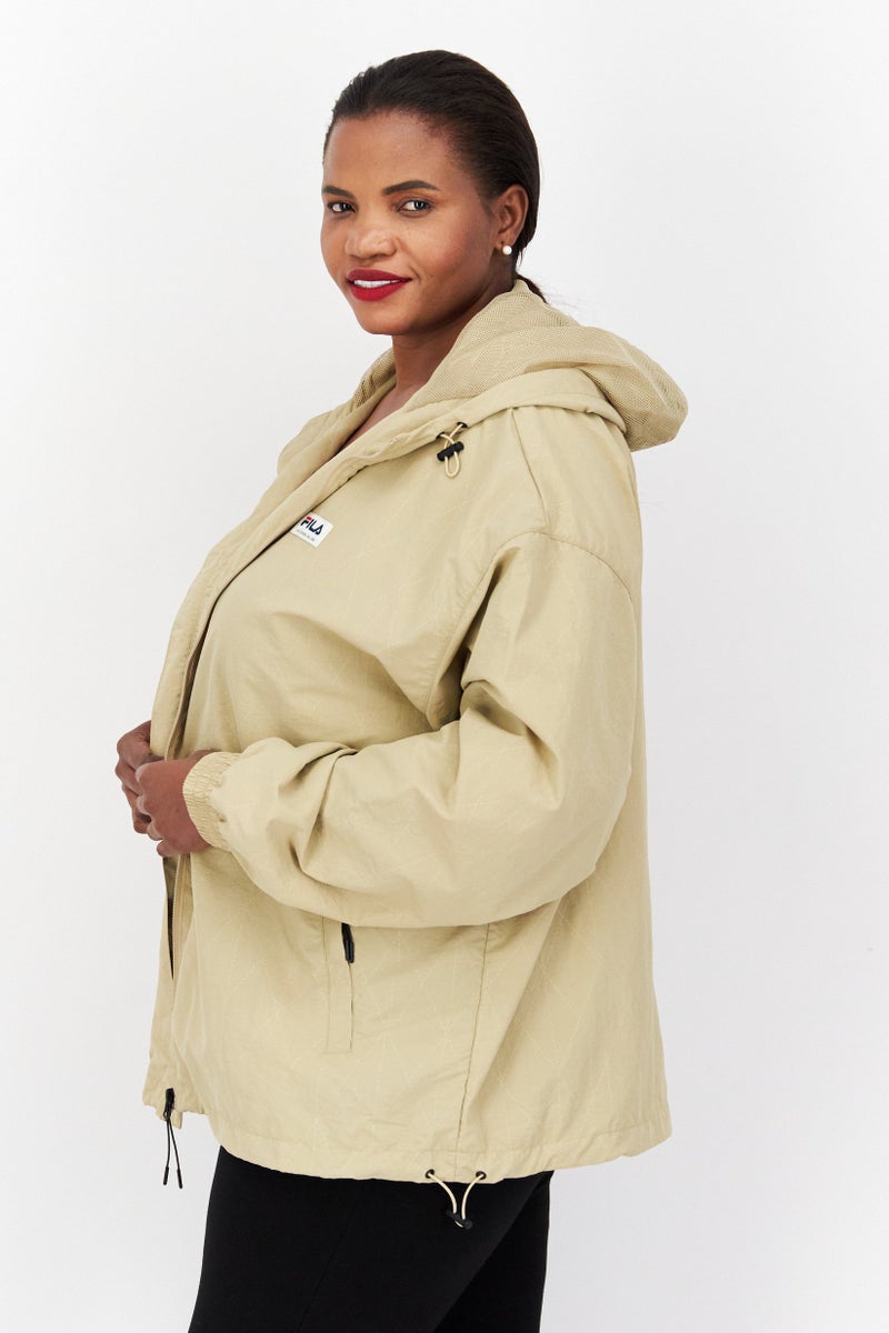 FILA Women Sportswear Fit Training Jacket, Khaki - Image 3