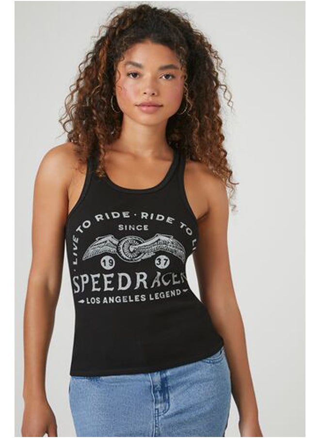 FOREVER 21 - Ribbed Knit Speed Racer Tank Top - Image 1