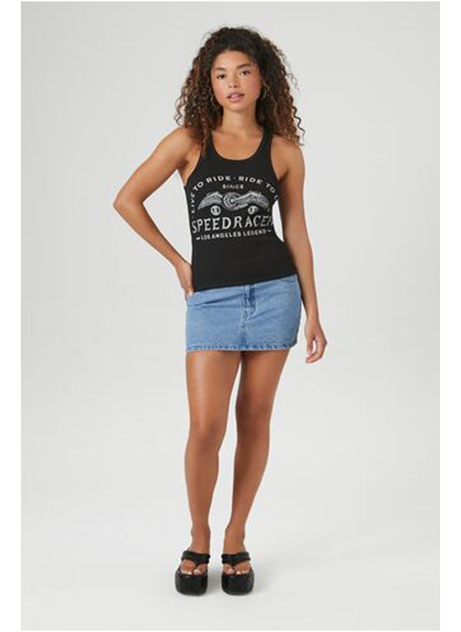FOREVER 21 - Ribbed Knit Speed Racer Tank Top - Image 1