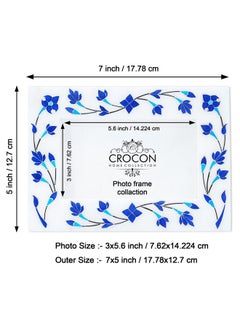 Crocon Crocon 7x5 Picture Frame - Newborn Baby Boy and Girl Gifts, Marble White 7x5 Photo Frame for Wall Mounting or Tabletop Display, Modern Picture Frames Collage for Countertop, Home Decor  - Image 4