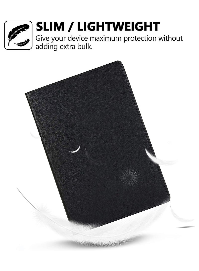 Smart Cover for Samsung Galaxy Tab S7 Plus 2020, Techcircle Slim Folio Rotating Stand Case with Auto Wake/Sleep Magnetic Flip PU Leather Case - Image 5