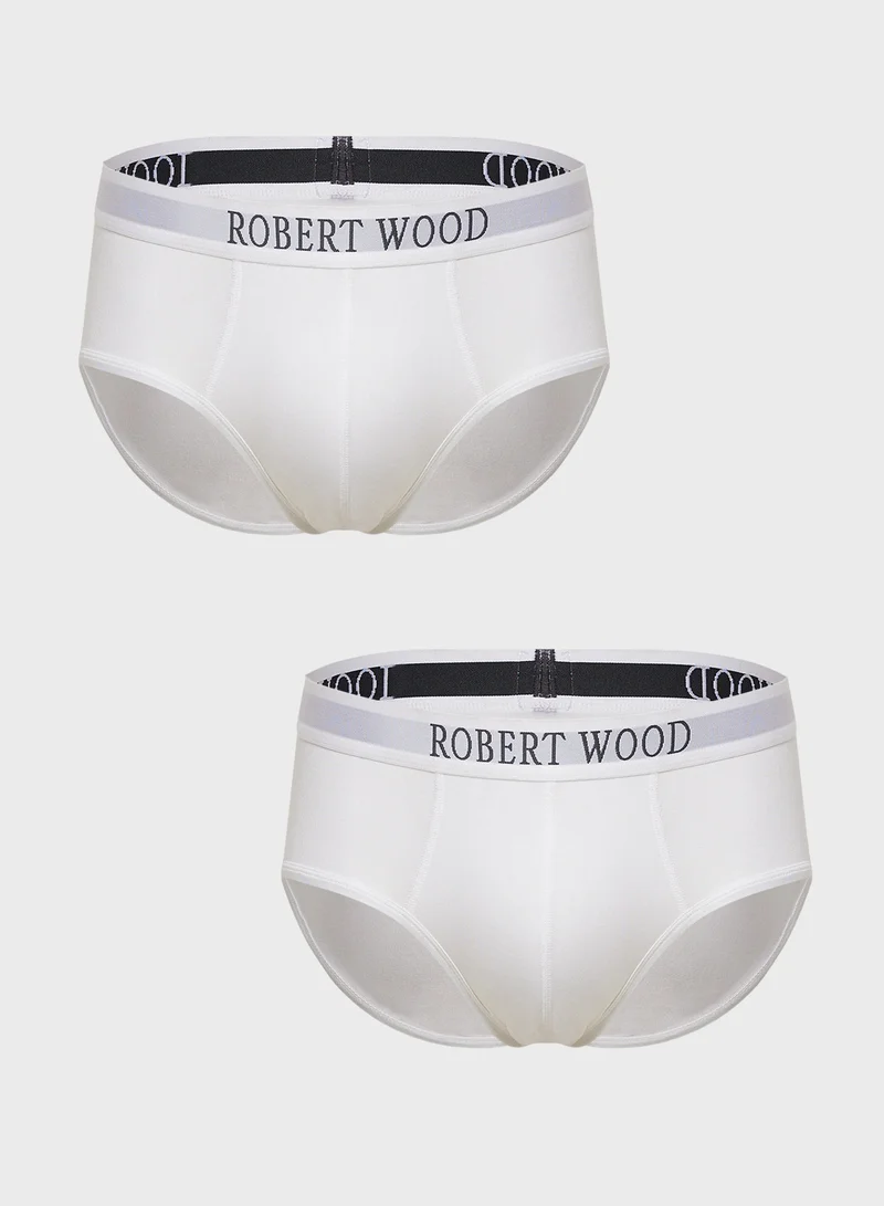 Robert Wood Pack Of 3 Luxury Modal Briefs With Antibacterial Finish