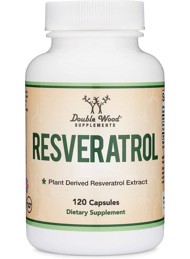 Double Wood Supplements مكمل ريسفيراترول 500 ملغ لكل حصة 120 كبسولة (مستخلص جذور بوليغونوم ريسفيراترول الطبيعي يوفر 50% ريسفيراترول ترانس) - Image 5