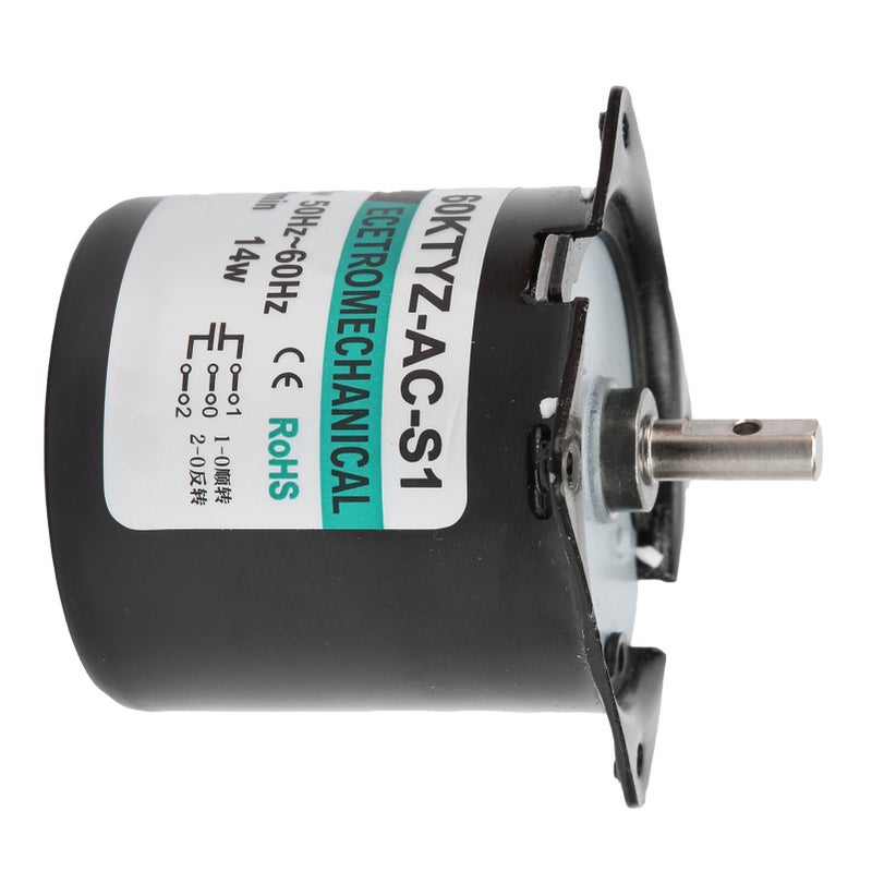 AC Synchronous Motor 14W Permanent Magnet Low Speed 2‑Way High Torsion Central Shaft XD60KTYZ80rpm/min AC110V - Image 4