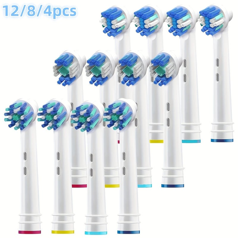 Replacement Electric Toothbrush Heads Compatible With Standard 4pcs For Oral B Pro 500 1000 1500 3000 3757 5000 7000 7500 8000 - Image 1