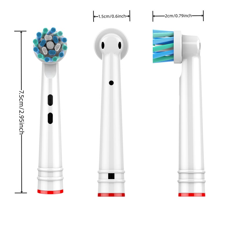 Replacement Electric Toothbrush Heads Compatible With Standard 4pcs For Oral B Pro 500 1000 1500 3000 3757 5000 7000 7500 8000 - Image 4