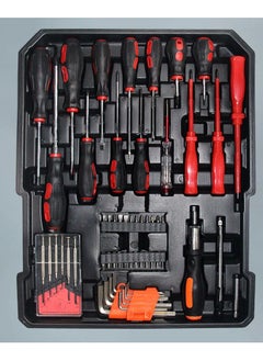 DubaiGallery Steel Tool Box With Hand Tool Sets For Garage Storage Tool Cabinet Trolley Box  - Image 3