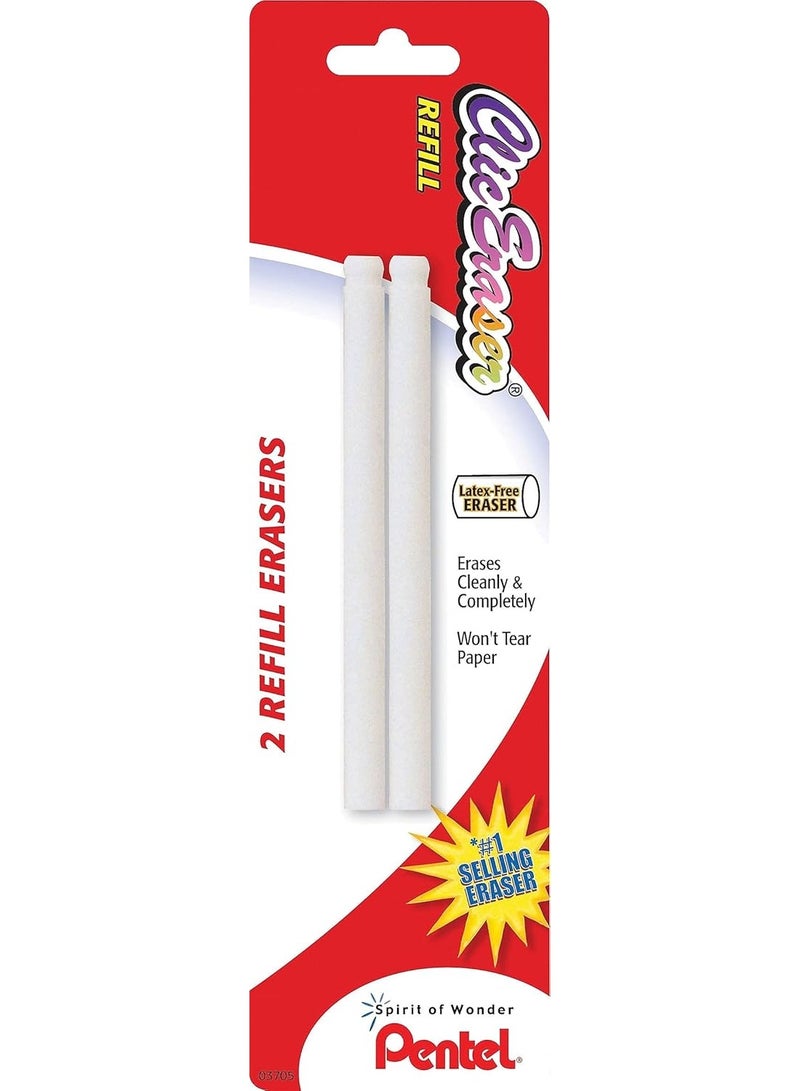 Pentel إعادة تعبئة ممحاة بنتل كليك، بيضاء (ZER2BP-K6) - Image 4