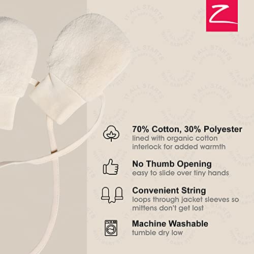 Zutano Unisex Baby Cozie Lined Mitten, Cream, One Size - Image 3