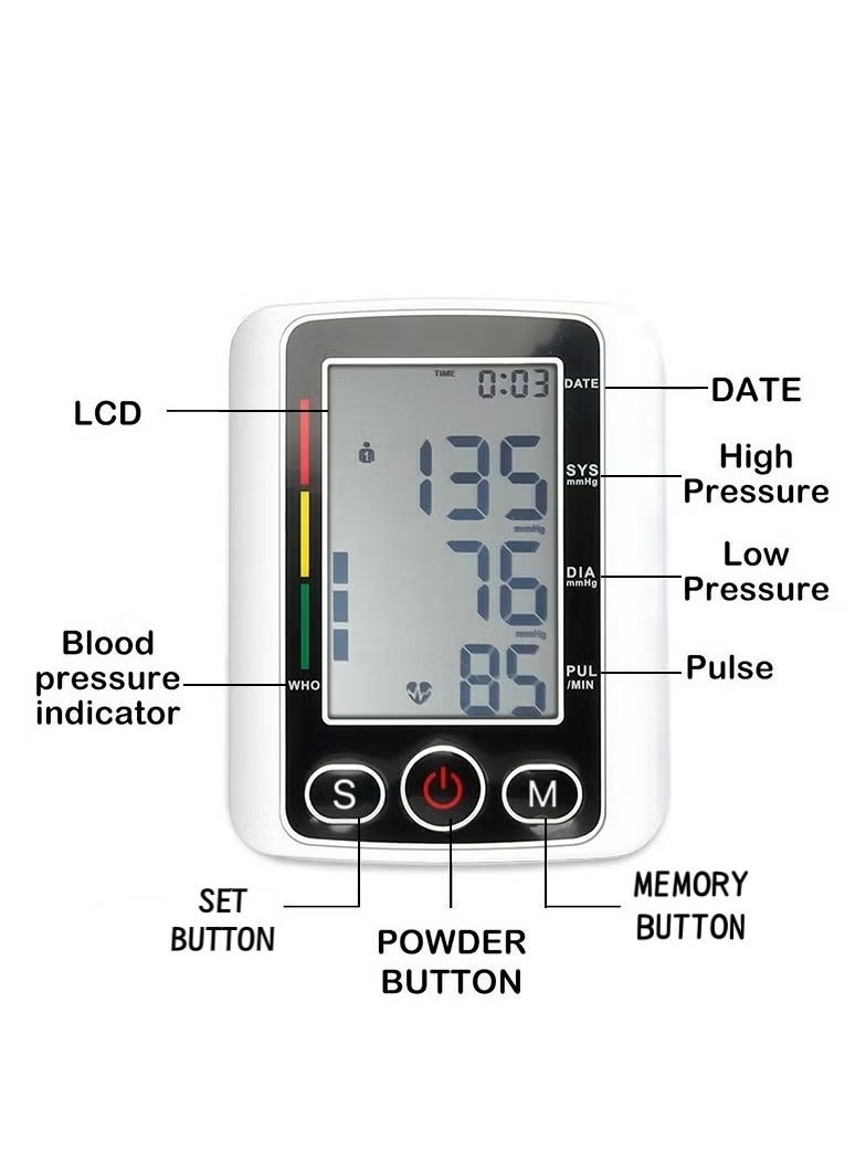 general Large Screen Upper Arm Blood Pressure Monitor – Digital BP Machine with LED Display, One-Touch Operation, Adjustable Cuff, Dual-User Memory, Irregular Heartbeat Detection for Home Use - Image 1