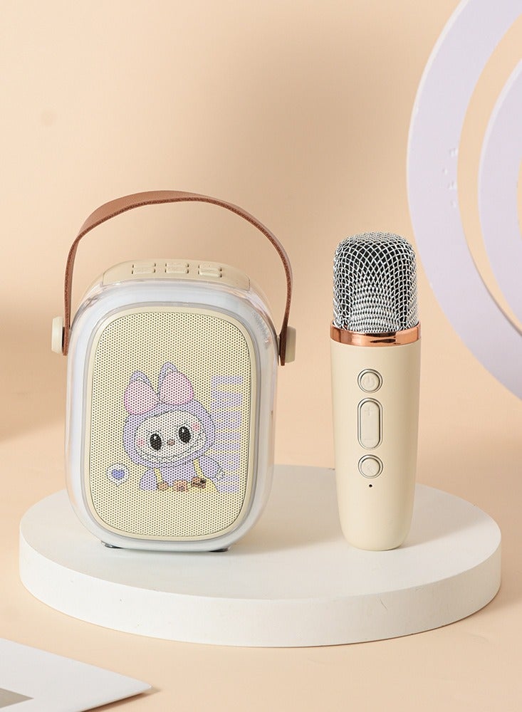 General Children's portable bluetooth speaker Labubu with light integrated microphone singing to meet children's needs for multiple plays  - Image 1