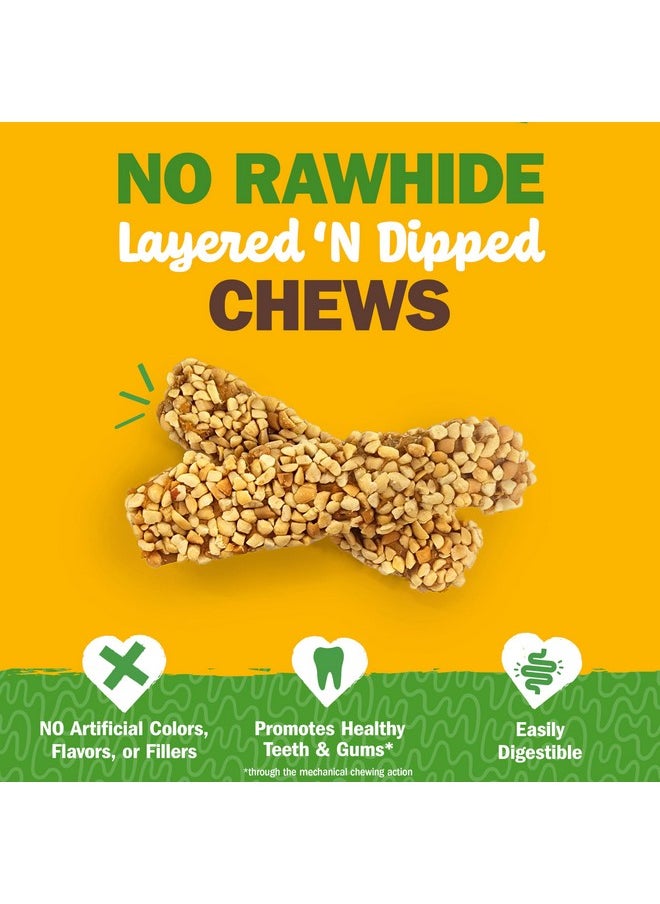 Cadet Cadet Chewalicious Layered 'N Dipped with Peanuts, Rawhide-Free Dog Chews, Limited-Ingredient & Long-Lasting Chew Treats for Dogs, Made with Real Chicken, Peanut Flavor, 2 Pack  - Image 2