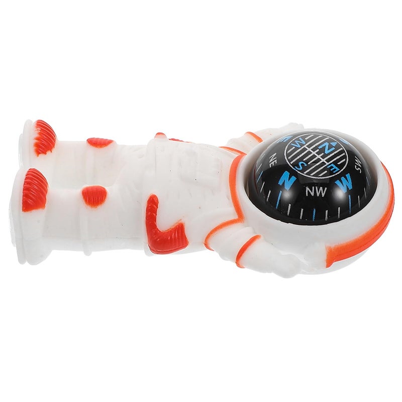 Orange Astronaut Mini Car Compass Dash Mount High Precision Vehicle Navigation Decor - Image 2