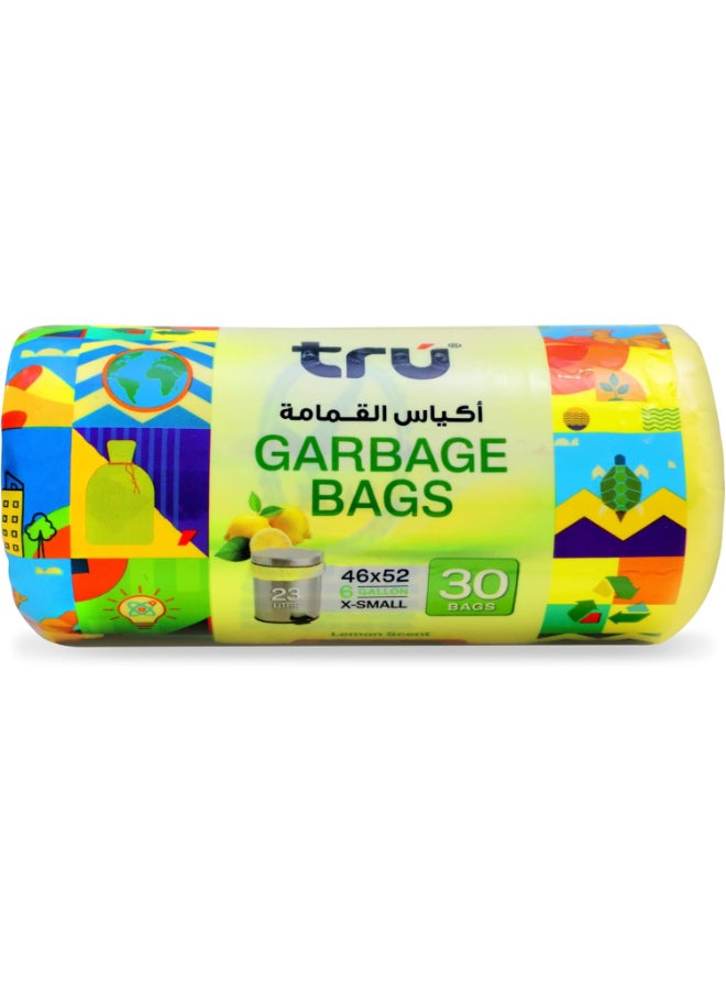 ترو لفائف أكياس القمامة المعطرة باللافندر، 6 جالون، 46x52 سم، صغير جداً (للحاويات الصغيرة) - 30 كيس - Image 2