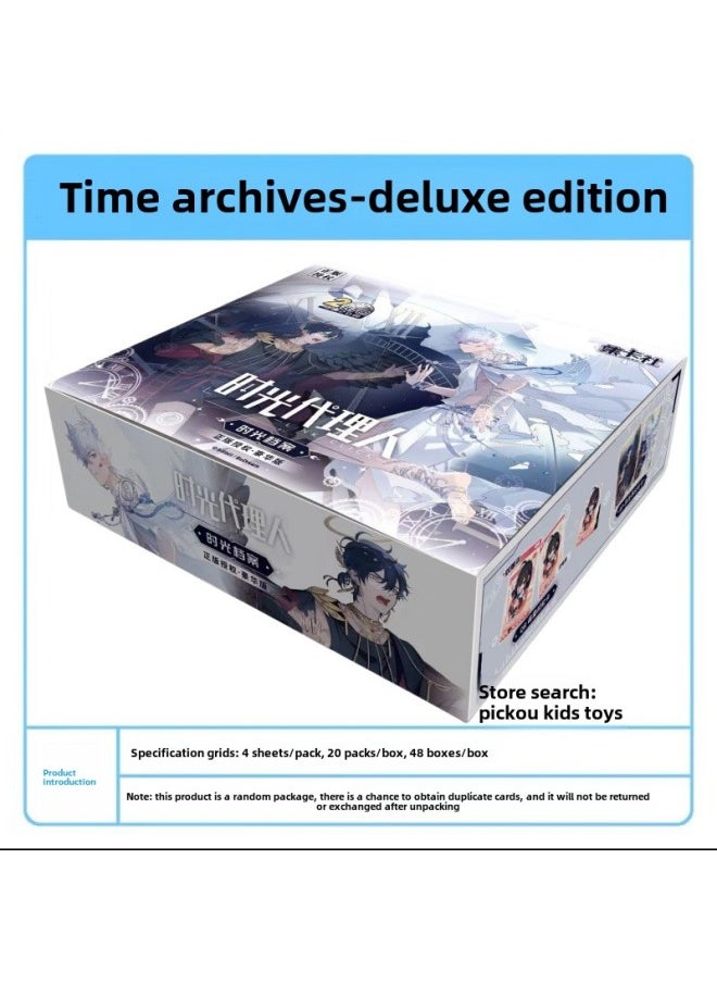 Collection Card Agency Genuine Time Agent Time File Deluxe Collection Card First Play 1AP Card Card Valley-color:Time Agent-animation Fun Card [full Box Of 8 Packs]