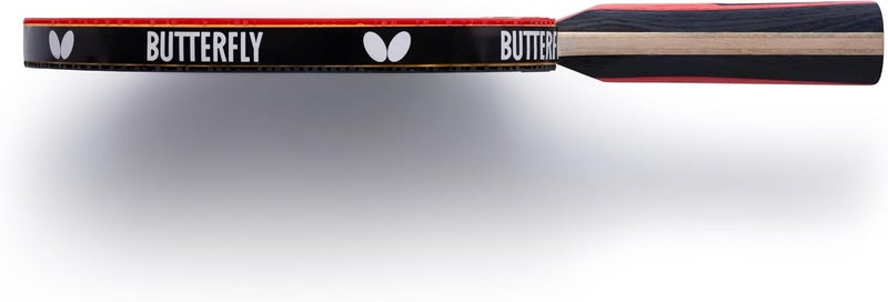 Butterfly Team Champion Table Tennis Bat, Professional Table Tennis Bat for Advanced & Experienced Players, ITTF Approved for Competitions, Black, Red, Concave - Image 4