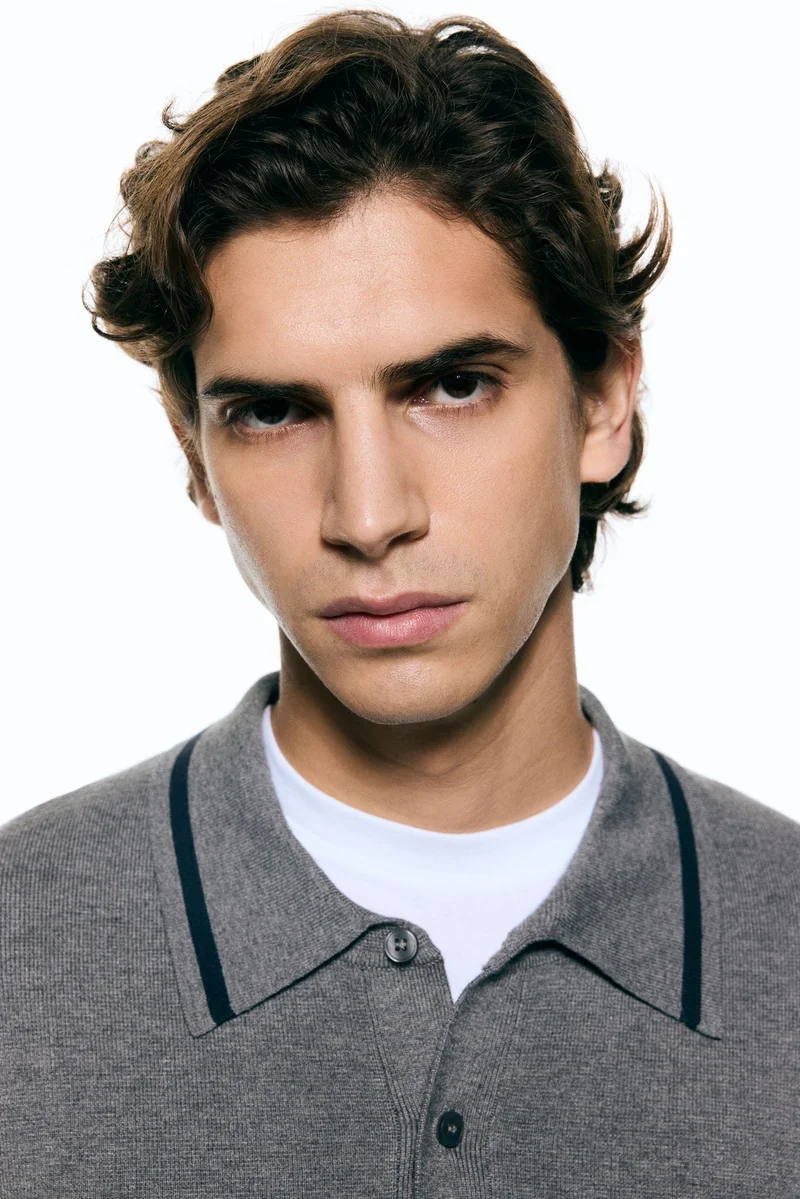 H&M Relaxed Fit Long-sleeved Polo shirt