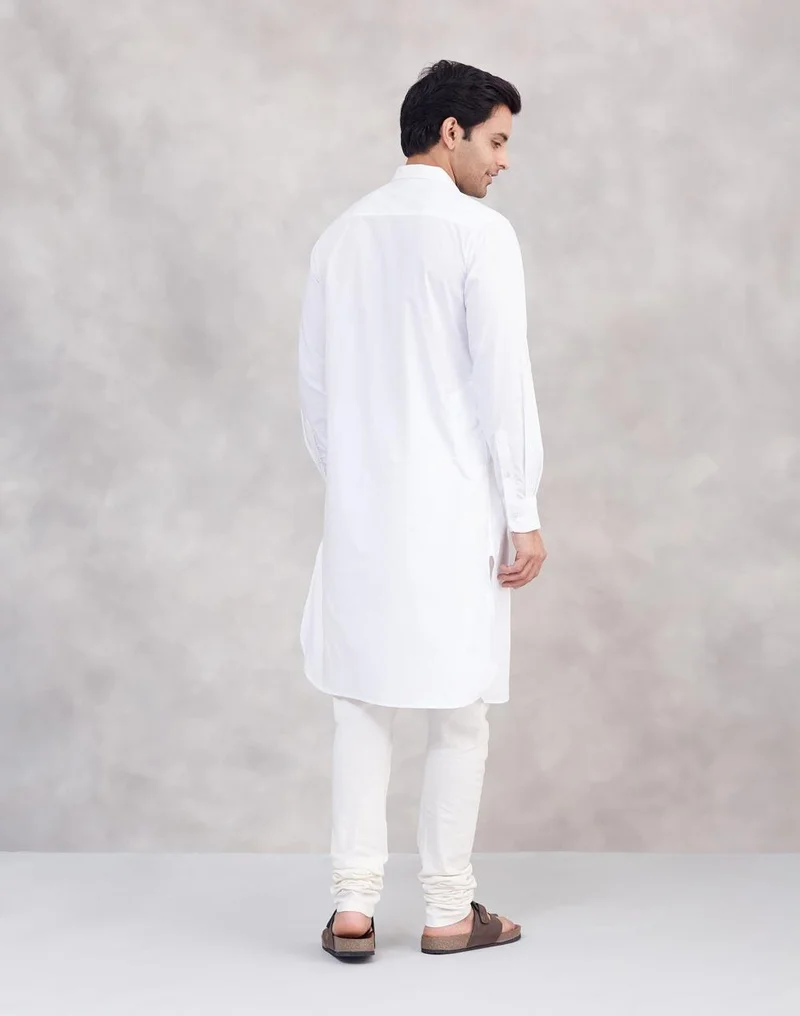 Fabindia  White Cotton Pathani for Men | Best Price UAE