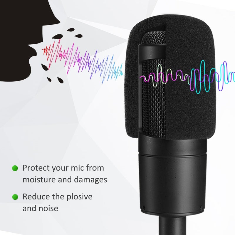 Frgyee Upgraded AT2020 Desktop Mic Stand, Adjustable Mic Stand Desk with Shock Mount and Foam Windscreen for Audio Technica AT2020 AT2020USB+ AT2035 ATR2500 Condenser Mic - Image 5