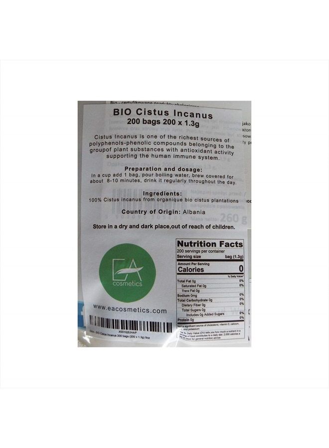 NatVita Organic Cistus Incanus 200 Tea Bags (200 x 1.3g) 9oz  - Image 3