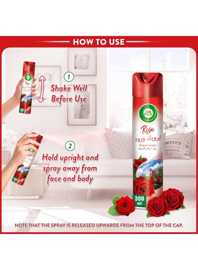 Air Wick Aerosol, Rose Scent, 300ml x 3 - Image 5