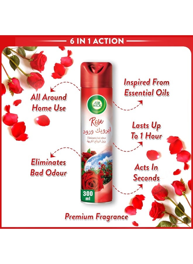 Air Wick Aerosol, Rose Scent, 300ml x 3 - Image 3