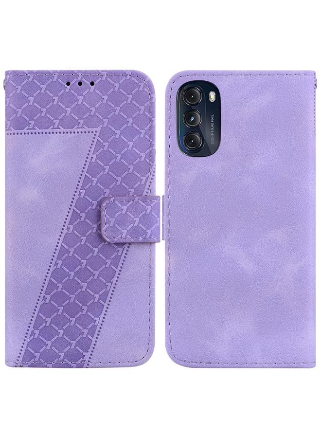S-TOP Case For Motorola Moto G 2022 Seven-shaped Embossed Leather Phone Case - Image 1
