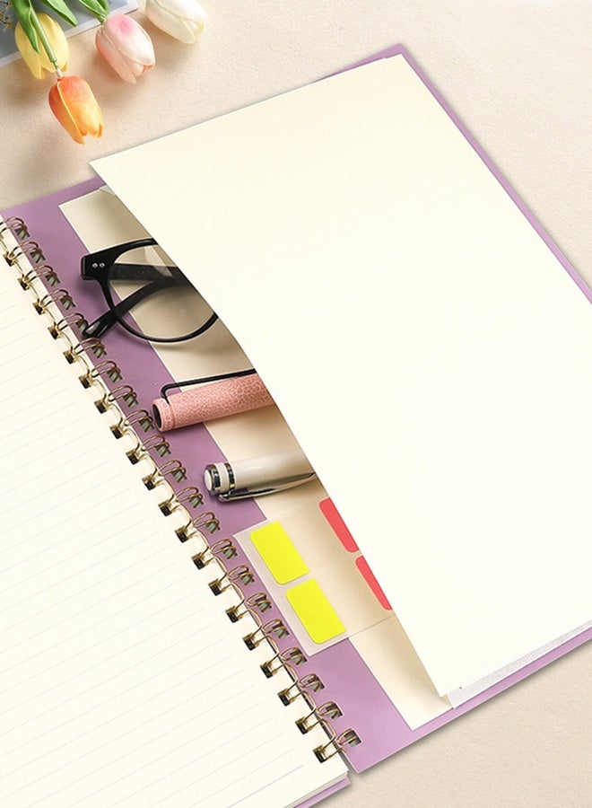 HOME-MART Notebook, A4 Large Pink Notebooks for Women Men, 8.5” X 11” Spiral Notebook Journal, College Ruled Lined Journal, 80 GSM Paper, Plastic Hardcover Spiral Bound Journals for Work, School - Image 4