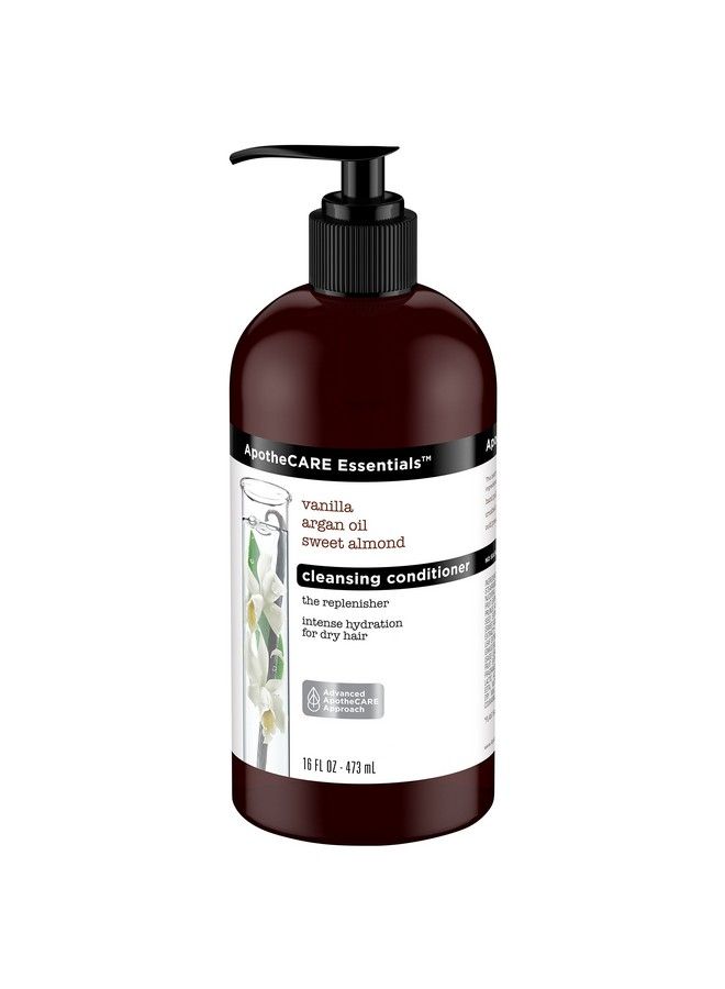 ApotheCARE Essentials The Replenisher Moisturizing Cleansing Conditioner Vanilla Argan Oil Sweet Almond 16 Oz - Image 4