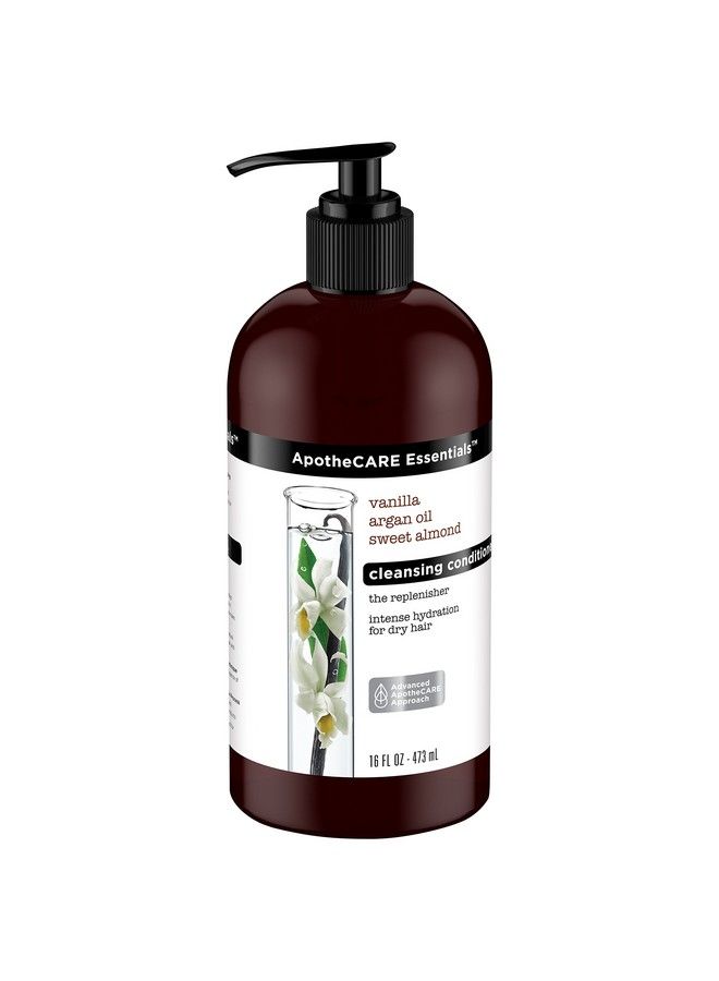 ApotheCARE Essentials The Replenisher Moisturizing Cleansing Conditioner Vanilla Argan Oil Sweet Almond 16 Oz - Image 3