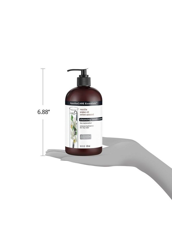ApotheCARE Essentials The Replenisher Moisturizing Cleansing Conditioner Vanilla Argan Oil Sweet Almond 16 Oz - Image 5
