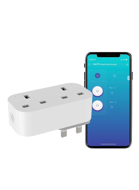 UanTii Smart Plug Tuya WiFi Smart Socket App Remote Control Works with Alexa and Google Home 13A