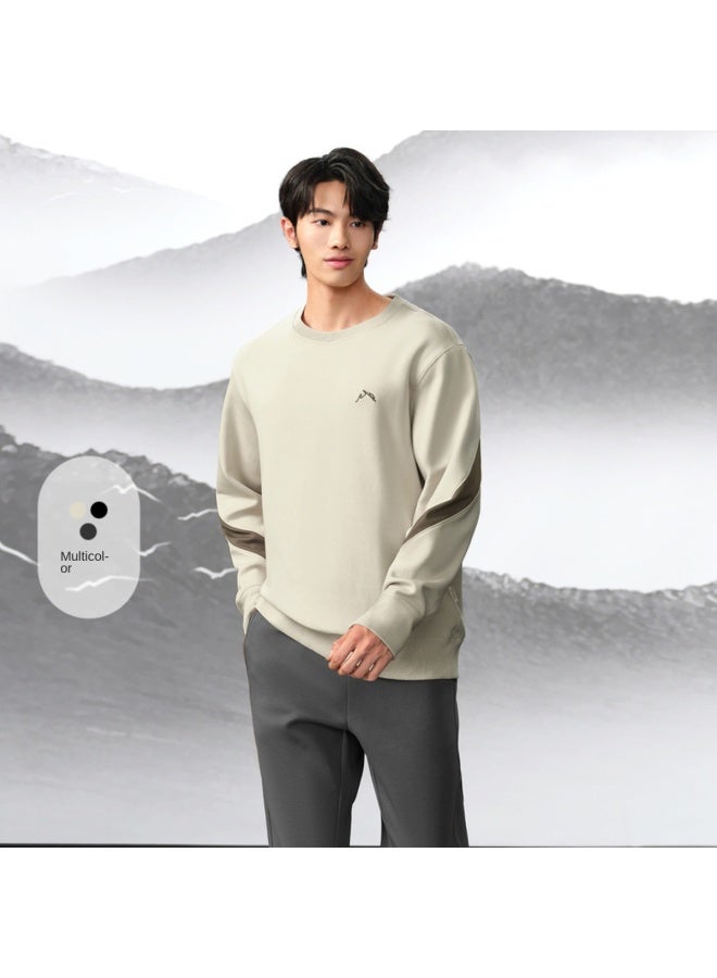 HLA Where There Is A Mountain Series】spring/autumn Round Neck Pique Knit Men's Sweatshirt, Same As Runway Style - Image 5