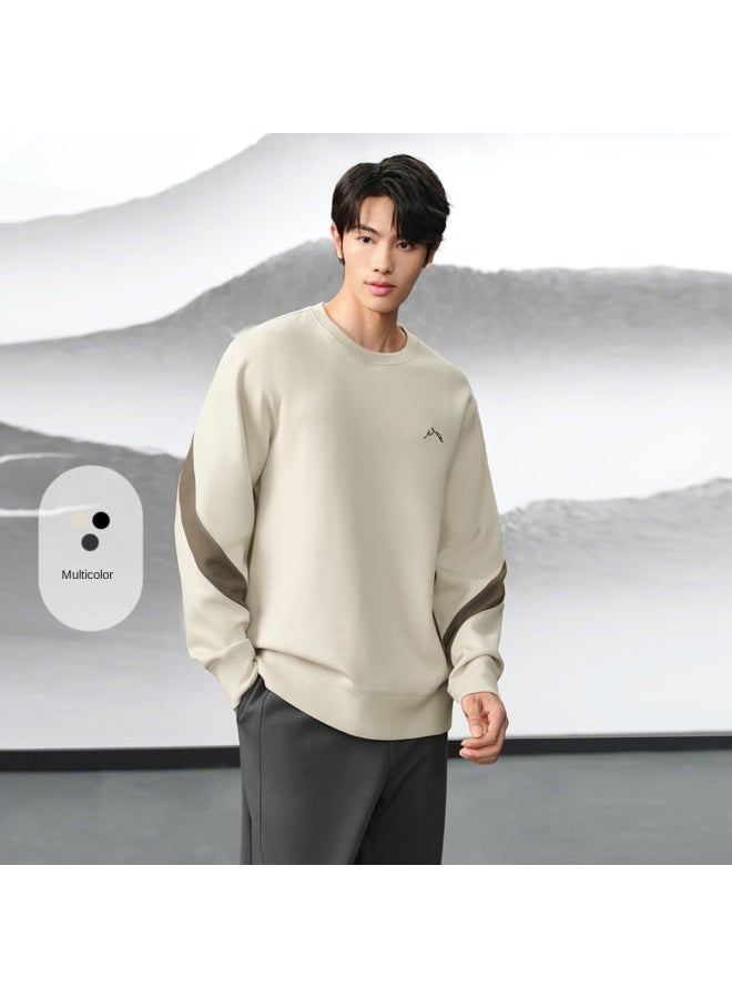 HLA Where There Is A Mountain Series】spring/autumn Round Neck Pique Knit Men's Sweatshirt, Same As Runway Style - Image 3