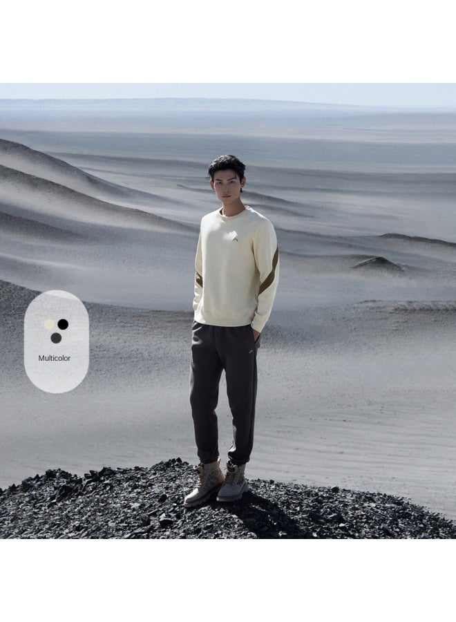 HLA Where There Is A Mountain Series】spring/autumn Round Neck Pique Knit Men's Sweatshirt, Same As Runway Style - Image 4
