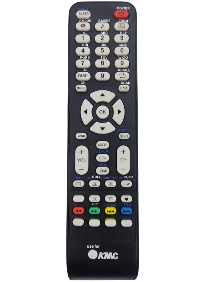 erorex - Replacement Remote Control Compatible For Kmc Lcd Led Tv Black - Image 1
