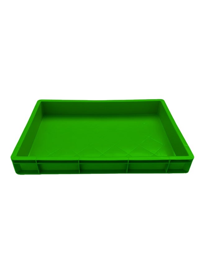 Plastica Industries LLC 2pcs of Closed Plastic Crate 600x400x80mm, 16L Stackable Storage Box for Secure Storage, Transport, Warehouse, Retail & Industrial Use - Green - Image 4