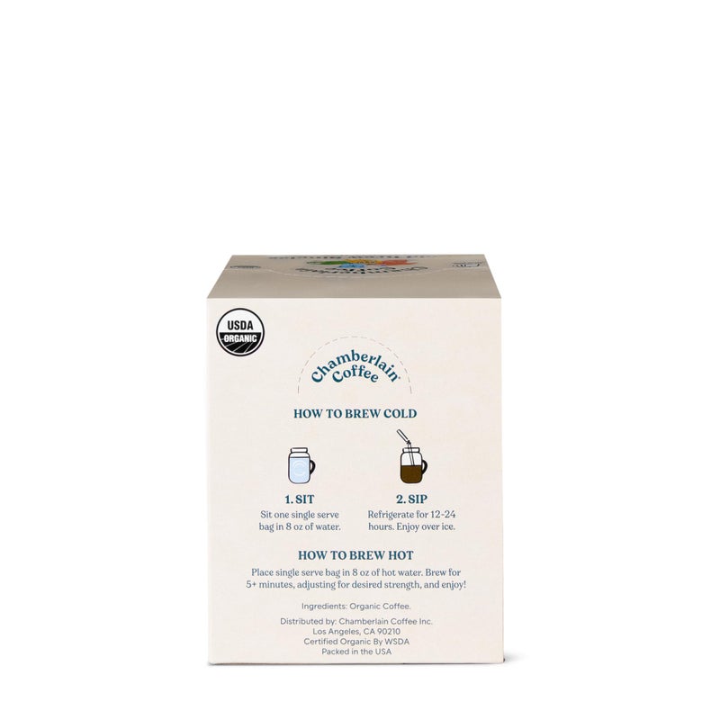 Chamberlain Coffee Variety Box Single Serve Bags - Includes 5 Blends, Original Family, Early Bird, Night Owl, Careless Cat and Social Dog Blends - 10 Single Serve Cold Brew Sachets - Image 3