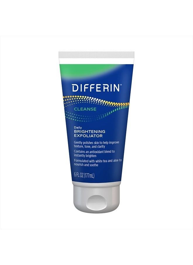 differin - Face Scrub Daily Brightening Exfoliator, Improves Tone and Texture for Acne Prone Skin, Green, 6 Fl Oz (Packaging May Vary) - Image 1
