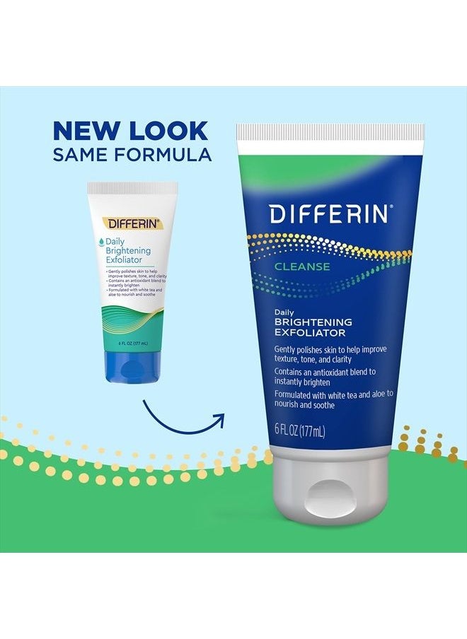 differin - Face Scrub Daily Brightening Exfoliator, Improves Tone and Texture for Acne Prone Skin, Green, 6 Fl Oz (Packaging May Vary) - Image 1