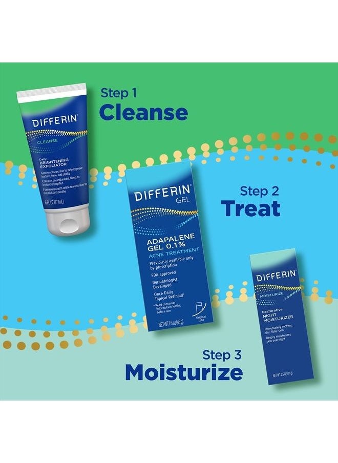 differin - Face Scrub Daily Brightening Exfoliator, Improves Tone and Texture for Acne Prone Skin, Green, 6 Fl Oz (Packaging May Vary) - Image 1