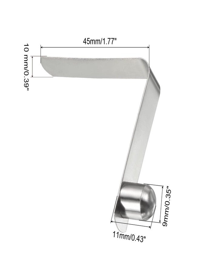 PATIKIL 11x9mm Kayak Paddle Snaps, 16 Pack Tent Pole Clips Steel V Shaped Single Pin Push Button Spring Clips Lock Tube Pole Clips for Camping Awning - Image 2