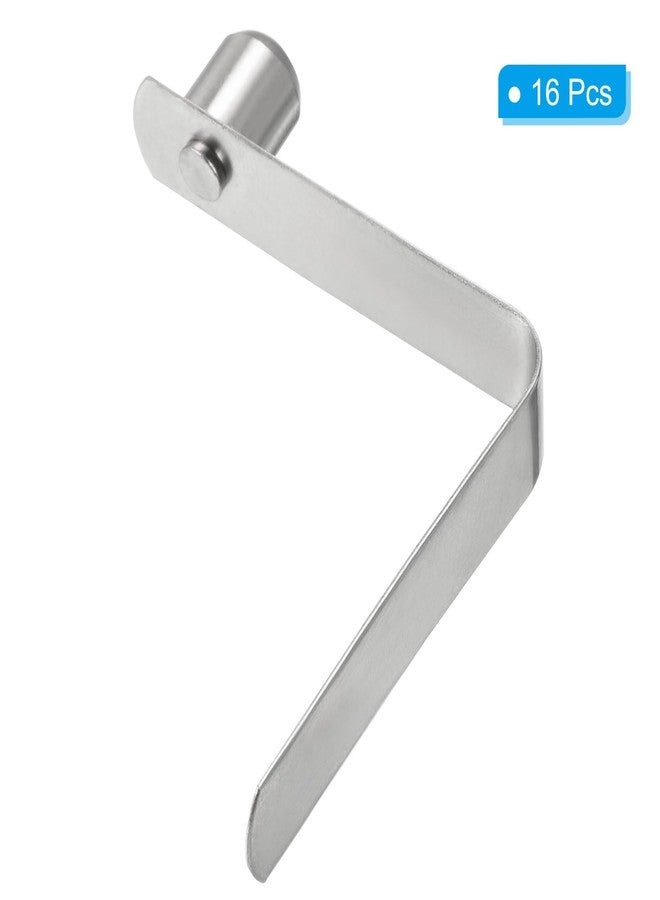 PATIKIL 11x9mm Kayak Paddle Snaps, 16 Pack Tent Pole Clips Steel V Shaped Single Pin Push Button Spring Clips Lock Tube Pole Clips for Camping Awning - Image 3