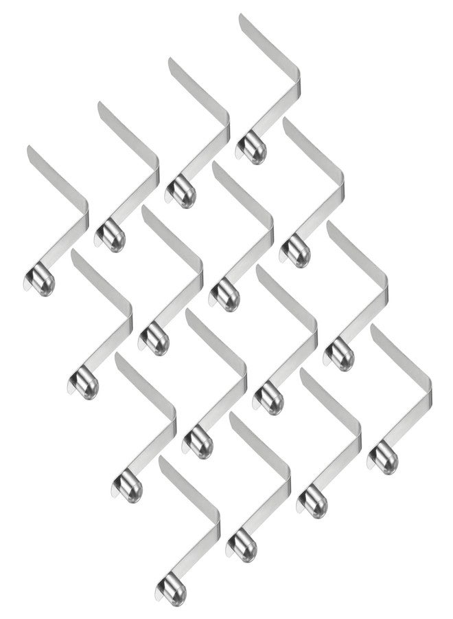 PATIKIL 11x9mm Kayak Paddle Snaps, 16 Pack Tent Pole Clips Steel V Shaped Single Pin Push Button Spring Clips Lock Tube Pole Clips for Camping Awning - Image 1