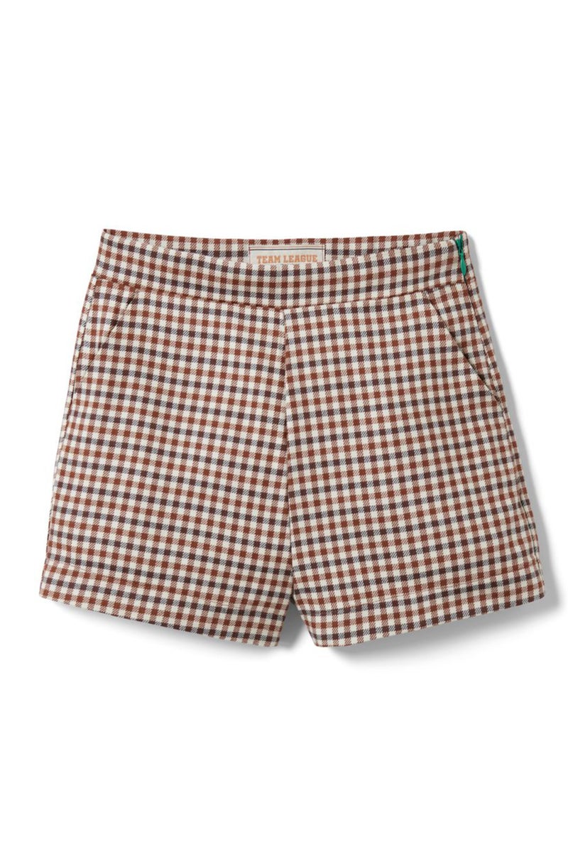 Tchibo Kids Girl Gingham Basic Shorts, Brown Combo  - Image 3