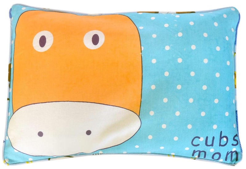 MOM CARE Dual Combination Baby Pillow (Blue_6 to 12 Months) Pack of 1 - Image 1