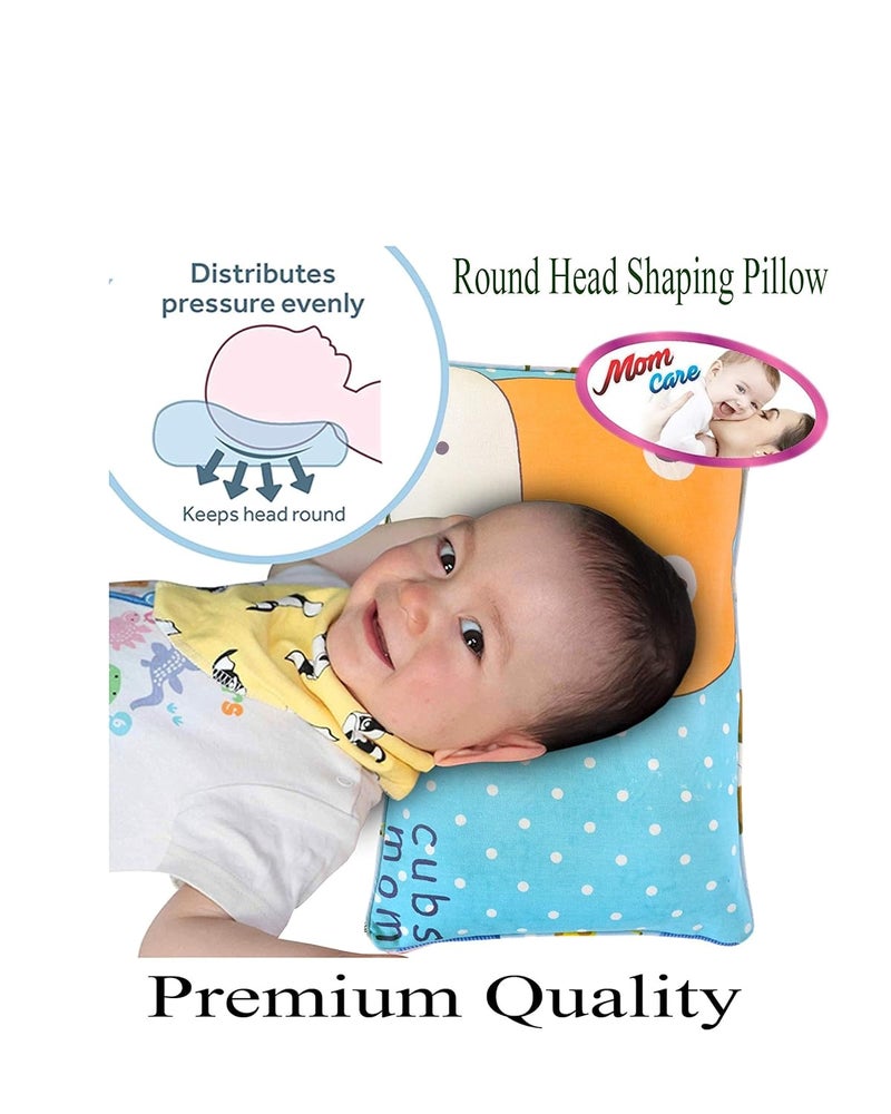 MOM CARE Dual Combination Baby Pillow (Blue_6 to 12 Months) Pack of 1 - Image 3