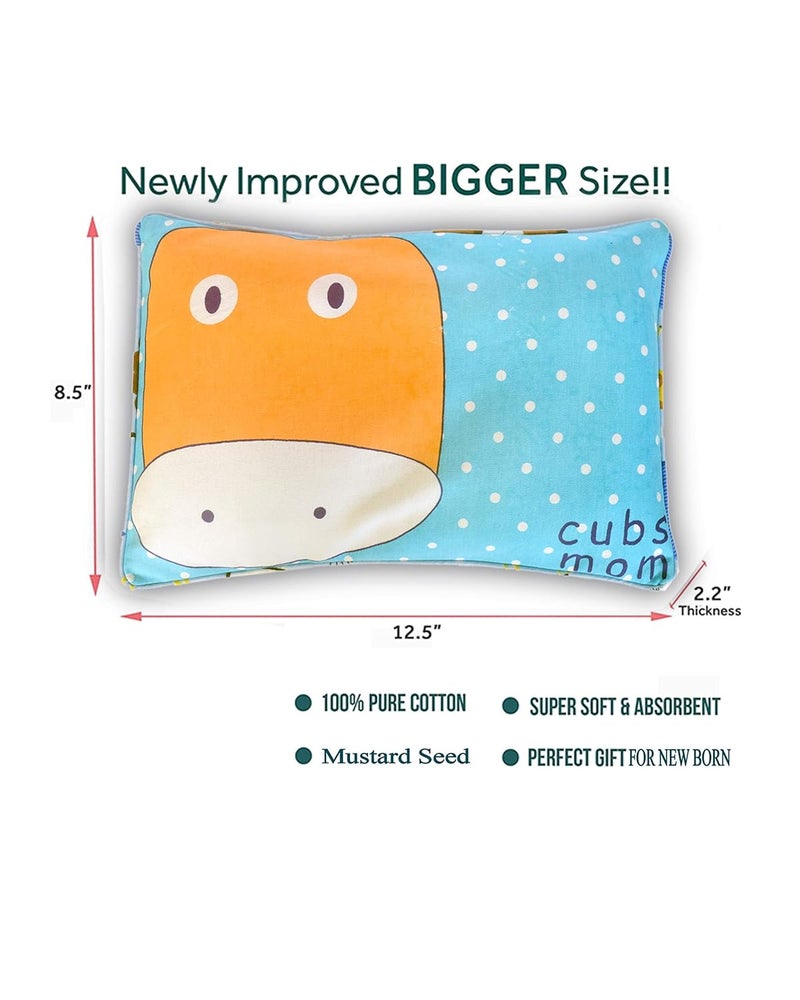 MOM CARE Dual Combination Baby Pillow (Blue_6 to 12 Months) Pack of 1 - Image 2