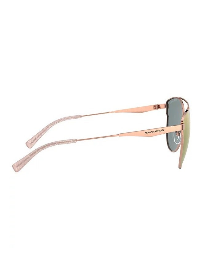 Armani Exchange Full Rim Cat Eye Women Sunglass - AX2032S 6103/42 - Lens Size: 57 mm - ROSE GOLD - Image 4