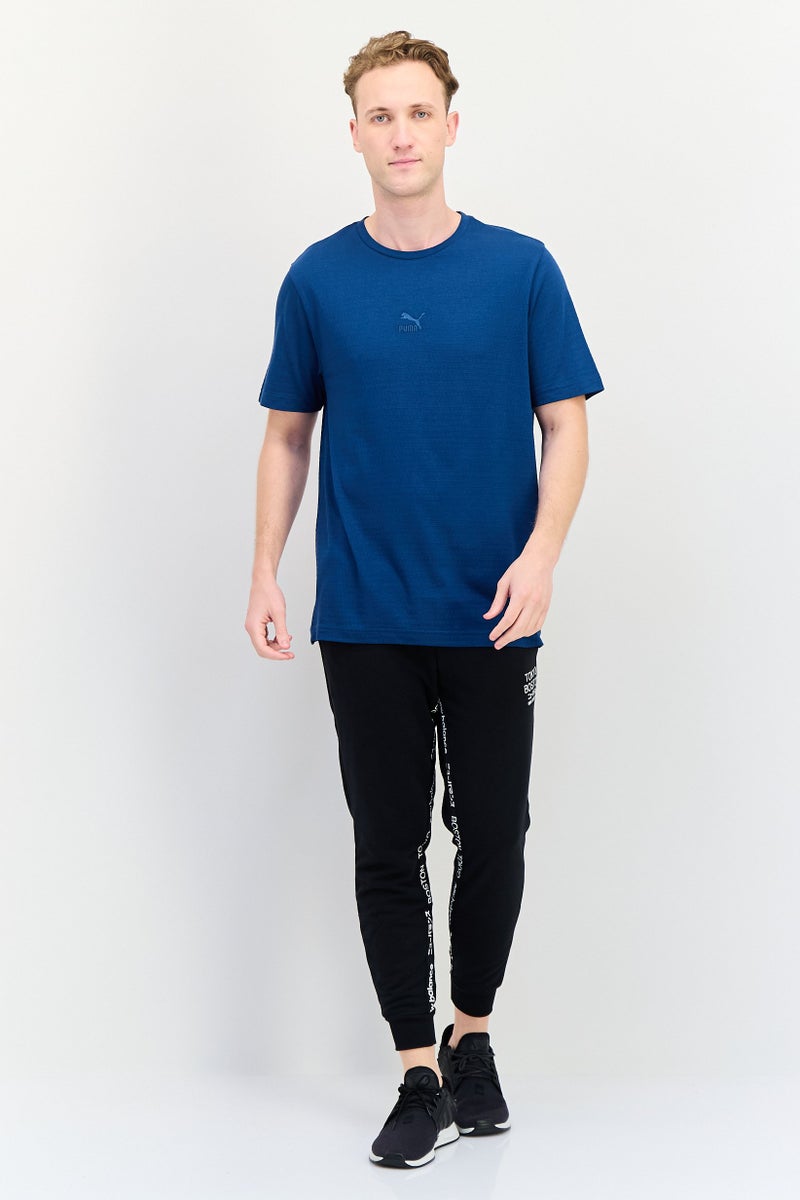 PUMA تي شيرت رياضي للرجال من بومة x One8 بأكمام قصيرة، أزرق بحري - Image 4